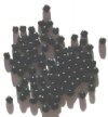 100 4mm Opaque Black Glass Cube Beads